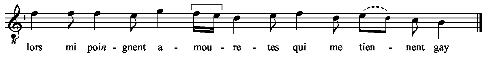 Refrain musical notation